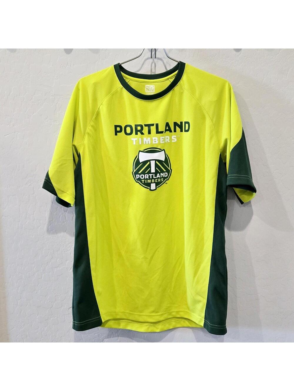 Portland Timbers X MLS Jersey Kids Youth Green Soccer Polyester Size XL 18-20